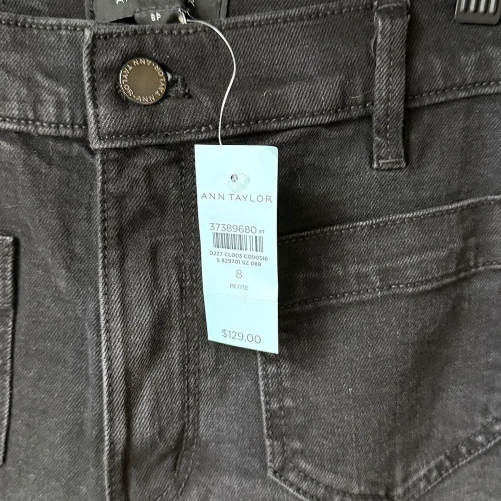 Ann Taylor Black The Wide Leg High Waist Perfect Pocket Jeans - Picture 4 of 4